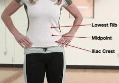 Waist measurement midpoint diagram