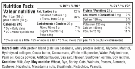 protein bar with maltitol